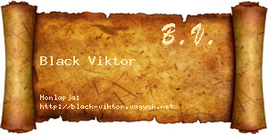 Black Viktor névjegykártya
